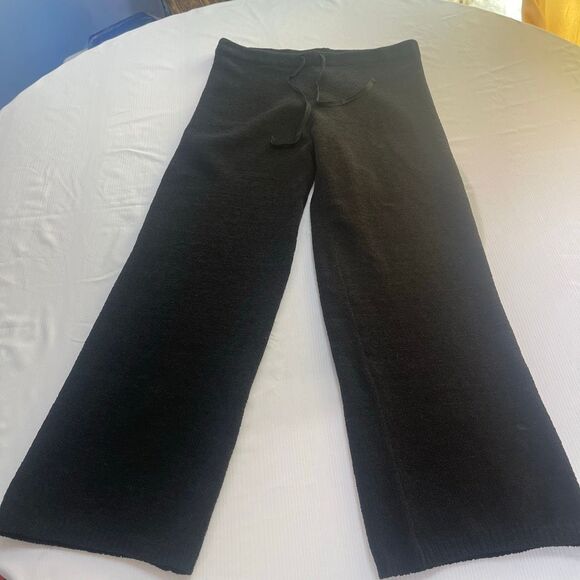 Natori Black Fleece Lounge Pants Size Large - Picture 1 of 7